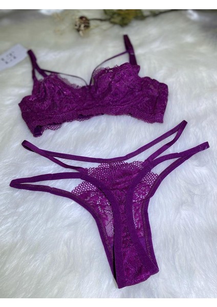 Kadın Mürdüm Kapsız Bralet Takımı fiyatları