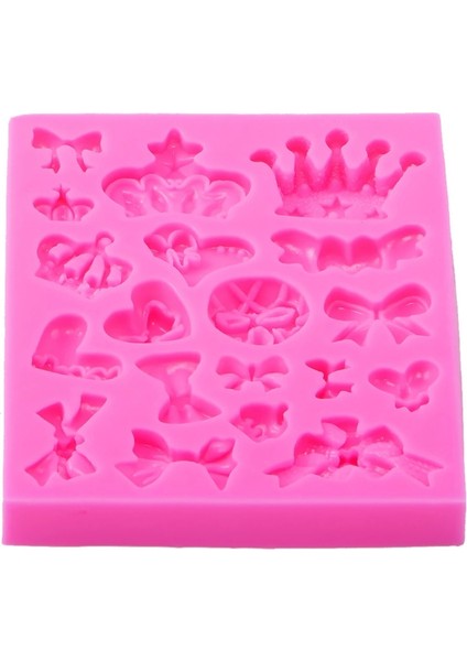 Taç Kurdele Çiçek Kalp Cupcake Silikon Kalıp K-1131 fiyatları