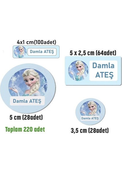 Elsa Okul Etiketi, Kalem Defter Etiketi Isme Özel