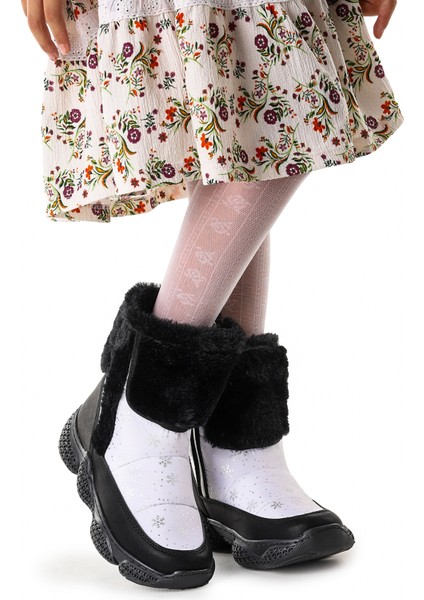 Lp 155-145 Kız Çocuk Kar Bot Ayakkabı Beyaz - Siyah modelleri