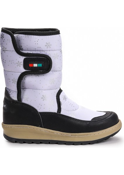 Lp 708090 Kar Desenli Cırtlı Kız Çocuk Kar Bot Ayakkabı Beyaz - Siyah fırsatları