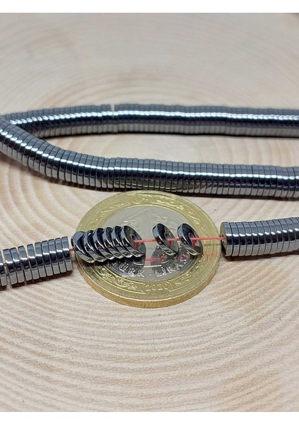 Hematit Taşı Yarım Dizi 6*1 mm (36805) (18 cm Uzunluğundadır) fiyatları