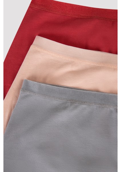 Hot Fall 3lü Yüksek Bel Çok Renkli Slip Külot