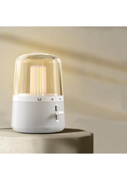 2in1 Masaüstü Bluetooth Hoparlör ve Ayarlanabilir Gece Lambası Dokunmatik Kamp Lambası Hoparlör