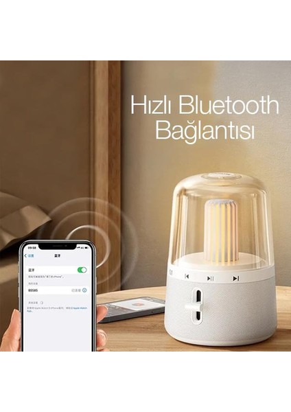 2in1 Masaüstü Bluetooth Hoparlör ve Ayarlanabilir Gece Lambası Dokunmatik Kamp Lambası Hoparlör fırsatları