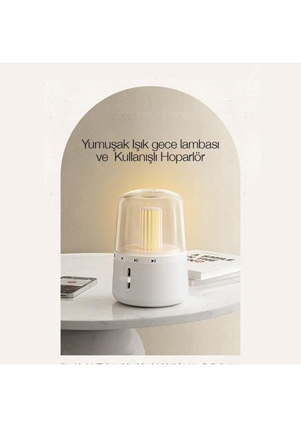 2in1 Masaüstü Bluetooth Hoparlör ve Ayarlanabilir Gece Lambası Dokunmatik Kamp Lambası Hoparlör indirimleri