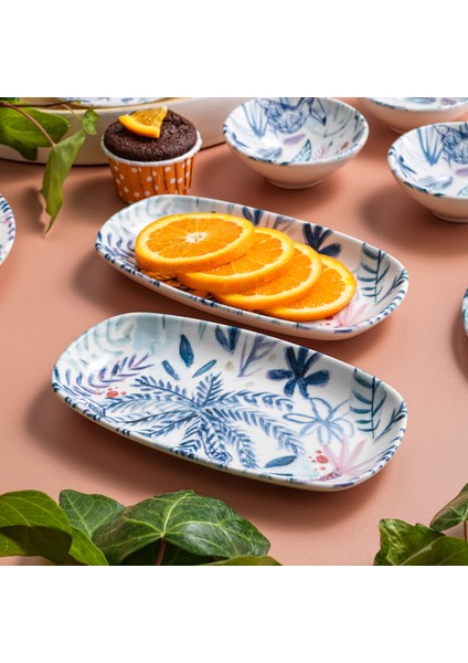 Flores Kahvaltı Takımı-18 Parça-Mavi fiyatları