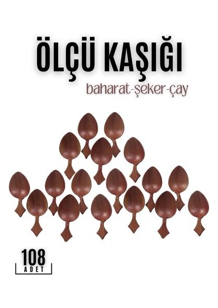 108 Adet Baharat Ölçü Kaşığı 718707