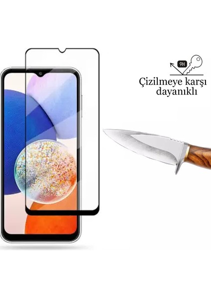 Samsung Galaxy A14 Kırılmaz Cam 5d Tam Kaplayan 9h Temperli Ekran Koruyucu