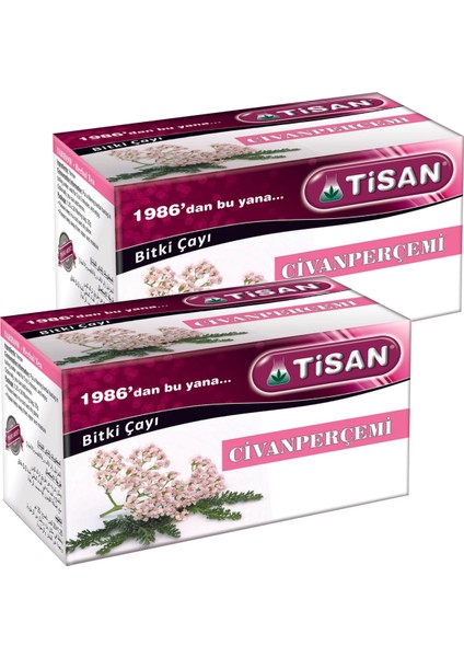 2 Kutu Tisan Civan Perçemi Bitki Çayı Süzen Poşet 20'li