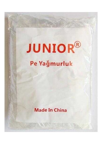 Junior Tek Kullanımlık Yağmurluk Şeffaf