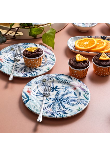 Flores Kahvaltı Takımı-18 Parça-Mavi indirimleri