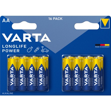 Varta VARTA Longlife Power AA Alkalin kalem pil 16'lI paket