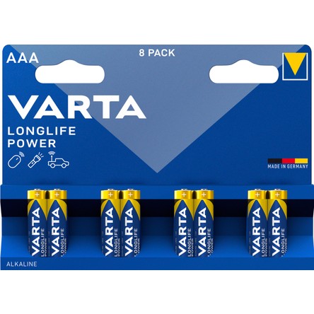 Varta VARTA Longlife Power AAA Alkalin kalem pil 8'li paket
