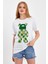 Örgü Şapkalı Kaplumbağa Işlemeli T-Shırt 1