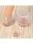 Sandalye Pabucu 20 Adet Şeffaf, Masa Sandalye Zemin Koruyucu Şeffaf Slikon Pabuç 25 mm - 32 mm 5