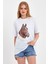 Püsküllü At Kafa Baskılı T-Shirt 2
