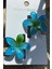 Lotus Çiçek Figürlü Pens Toka Mavi SBT1636 2