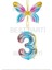 Gökkuşağı Renk Melek Kanadı Folyo Balon Ve Rakam Folyo Balon Seti Yaş 3 1