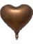 Kahverengi Kalp Folyo Balon 45 cm 1 Adet 1