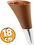Clara Mobilya Kanepe Sehpa Tv Ünitesi Baza Koltuk Ayağı Ahşap Desenli Ceviz Krom 18 cm (4 Adet) 2