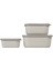 Set Cirqula Rectangular 3 Saklama Kabı Pcs(500+1000+2000)- Nordic White 1