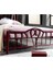 Orkide Tek Kişilik Ferforje Tarz Bordo Metal Karyola 100X200 3
