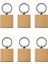 Boş Ahşap Anahtarlık Ahşap (Kare, 20'li Paket) (Yurt Dışından) 2