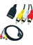 1.5m USB A Dişi - 3 Rca Fono Av Kablosu Aux Ses Video Adaptörü (Yurt Dışından) 3