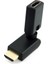 Döndürme 360 Derece V1.4 HDMI Erkek - Dişi Konnektör Adaptörü Siyah (Yurt Dışından) 3