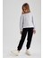 Kız Çocuk Siyah Jogger Standart Fit Okul Eşofman Altı Y1226A623AU 2