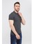 Polo Yaka Pamuk T Shirt Erkek Antrasit Melanj 3