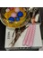 Iv Candles Homedecor Pudra Pembe 3'lü Burgulu Mum 2