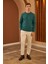 Erkek Comfort Fit Basic Düz Sweatshirt Petrol MARS26 2