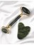 Yeşim Doğal Taş 2'Li Özel Kutulu Set Face Roller + Gua Sha Masaj Taşı 1