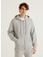 Kapüşon Yaka Gri Melanj Erkek Sweatshırt 123P3J68U5001 1