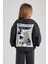 Kız Çocuk Disney Mickey & Minnie Oversize Fit Bisiklet Yaka Sweatshirt A5604A823AU 1