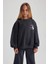 Kız Çocuk Disney Mickey & Minnie Oversize Fit Bisiklet Yaka Sweatshirt A5604A823AU 3