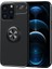 Apple iPhone 13 Pro Max Kılıf Metal Yüzüklü Standlı Yumuşak Ravel Silikon Kapak 1