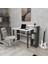 Enda Home SAYE 5 Raflı Kitaplıklı Ders Çalışma Masası Antrasit - Beyaz 2