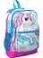 Coral High Kids Mavi Neon Pembe Unicorn Desenli Dört Bölmeli Usb'li Okul Sırt Çantası 23811 3