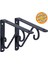 Raf Altı Raf Tutucu Ayak Ferforje Siyah 145 X 195 MM 2 Adet 1
