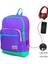 Coral High Kids Mor Renk Detaylı Dört Bölmeli USB Şarjlı Kulaklık Çıkışlı Okul Sırt Çantası 23834 1