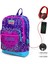 Coral High Kids Mor Mavi Pembe Kalp Desenli Dört Bölmeli Usb'li Okul Sırt Çantası 23840 1
