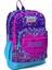 Coral High Kids Mor Mavi Pembe Kalp Desenli Dört Bölmeli Usb'li Okul Sırt Çantası 23840 2