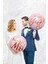 Rose Gold Tek Taşlı Düğün Fotoğrafı Balonları Seti I Said Yes Future Mrs 3