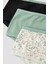 Floral Çiçek Desenli 3lü Cover Çok Renkli Slip Külot 2