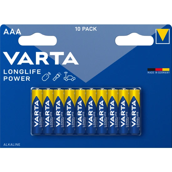 VARTA Longlife Power AAA Alkalin kalem pil 10'lu paket
