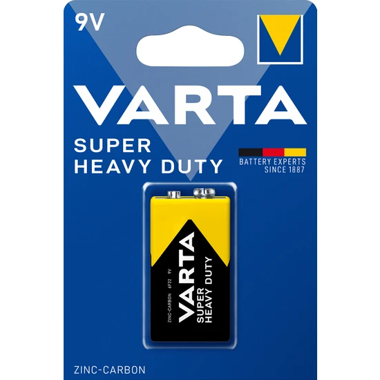VARTA Super Heavy Duty 9V Çinko Karbon Pil