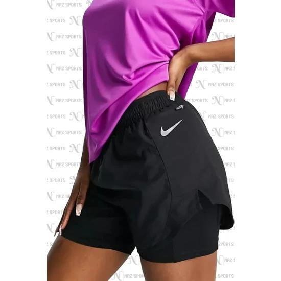 Nike Dri-Fit Tempo Luxe Taytlı Siyah Kadın Koşu & Antreman Spor Şortu